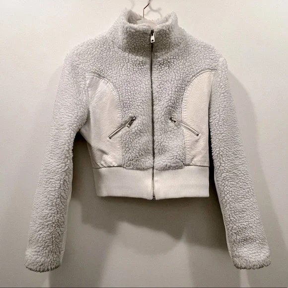 I AM GIA Trixie Cropped Shearling Jacket